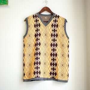Argyle Sweater Vest Size Large
